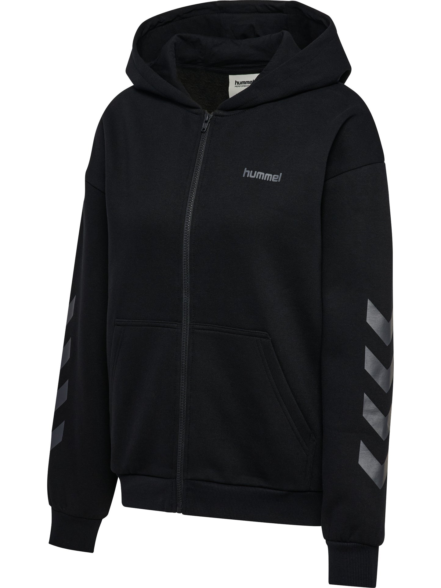 hmlKEEPER CHEVRON W ZIP HOODIE – BLACK
